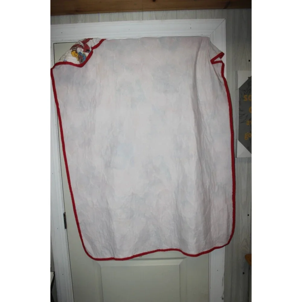Vintage Walt Disney Mickey Mouse Baby ABC Blanket Dundee Red Alphabet Minnie